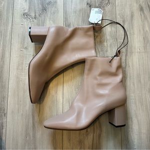 Nude Color Ankle Boots